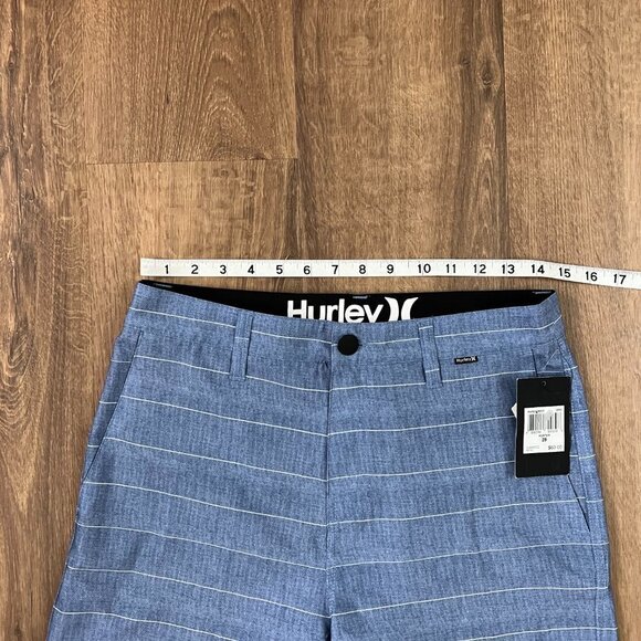 NEW Hurley Men's Dri-FIT Porter 21" Walk Shorts Blue Stripe Sz 28 - Picture 6 of 12